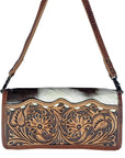 American Darling ADBG486A Wallet Hand Tooled Genuine Leather Women Bag Western Handbag Purse