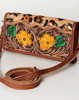 American Darling ADBG486A Wallet Hand Tooled Genuine Leather Women Bag Western Handbag Purse