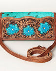 American Darling ADBG486A Wallet Hand Tooled Genuine Leather Women Bag Western Handbag Purse