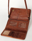 American Darling ADBG486A Wallet Hand Tooled Genuine Leather Women Bag Western Handbag Purse