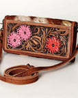 American Darling ADBG486A Wallet Hand Tooled Genuine Leather Women Bag Western Handbag Purse