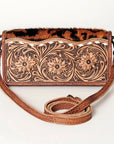 American Darling ADBG486A Wallet Hand Tooled Genuine Leather Women Bag Western Handbag Purse