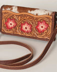 American Darling ADBG486A Wallet Hand Tooled Genuine Leather Women Bag Western Handbag Purse
