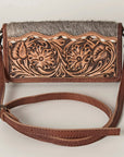 American Darling ADBG486A Wallet Hand Tooled Genuine Leather Women Bag Western Handbag Purse
