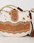 American Darling Messenger Hand Tooled Genuine Leather Women Bag Western Handbag Purse