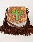 American Darling Hand Tooled Genuine Leather Women Bag Western Handbag Purse