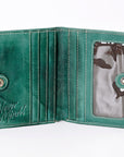 Never Mind Nmbgm128B Card-Holder Vintage Handmade Genuine Cowhide Leather Women Bag Western Handbag Purse