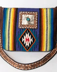 American Darling Messenger Saddle Blanket Genuine Leather Women Bag Western Handbag Purse