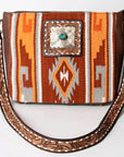 American Darling Messenger Saddle Blanket Genuine Leather Women Bag Western Handbag Purse