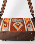 American Darling Messenger Saddle Blanket Genuine Leather Women Bag Western Handbag Purse