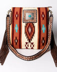 American Darling Messenger Saddle Blanket Genuine Leather Women Bag Western Handbag Purse