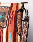 American Darling Messenger Saddle Blanket Genuine Leather Women Bag Western Handbag Purse