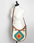 American Darling Hand Tooled Saddle Blanket Genuine Leather Women Bag Western Handbag Purse