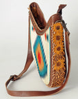 American Darling Hand Tooled Saddle Blanket Genuine Leather Women Bag Western Handbag Purse