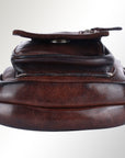 Spaghetti Western Swc203Brn Sling Vintage Handmade Drum Dyed Genuine European Cowhide Leather Women Bag Western Handbag Purse