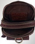 Spaghetti Western Swc203Brn Sling Vintage Handmade Drum Dyed Genuine European Cowhide Leather Women Bag Western Handbag Purse