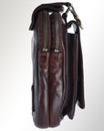 Spaghetti Western Swc203Brn Sling Vintage Handmade Drum Dyed Genuine European Cowhide Leather Women Bag Western Handbag Purse