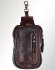 Spaghetti Western Swc203Brn Sling Vintage Handmade Drum Dyed Genuine European Cowhide Leather Women Bag Western Handbag Purse