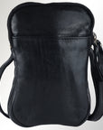 Spaghetti Western Swc205Blk Sling Vintage Handmade Drum Dyed Genuine European Cowhide Leather Women Bag Western Handbag Purse