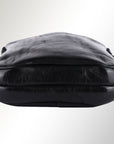 Spaghetti Western Swc205Blk Sling Vintage Handmade Drum Dyed Genuine European Cowhide Leather Women Bag Western Handbag Purse