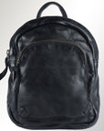 Spaghetti Western Swc206Blk Backpack Vintage Handmade Drum Dyed Genuine European Cowhide Leather Women Bag Western Handbag Purse