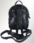 Spaghetti Western Swc206Blk Backpack Vintage Handmade Drum Dyed Genuine European Cowhide Leather Women Bag Western Handbag Purse