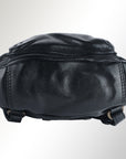 Spaghetti Western Swc206Blk Backpack Vintage Handmade Drum Dyed Genuine European Cowhide Leather Women Bag Western Handbag Purse