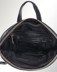 Spaghetti Western Swc206Blk Backpack Vintage Handmade Drum Dyed Genuine European Cowhide Leather Women Bag Western Handbag Purse