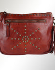 Spaghetti Western Swc207Cg Cross Body I Vintage Handmade Drum Dyed Genuine European Cowhide Leather Women Bag Western Handbag Purse