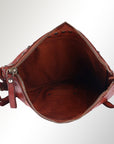 Spaghetti Western Swc207Cg Cross Body I Vintage Handmade Drum Dyed Genuine European Cowhide Leather Women Bag Western Handbag Purse