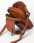 Spaghetti Western Swc210Cg Sling Vintage Handmade Drum Dyed Genuine European Cowhide Leather Women Bag Western Handbag Purse