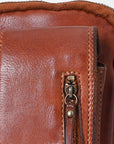 Spaghetti Western Swc210Cg Sling Vintage Handmade Drum Dyed Genuine European Cowhide Leather Women Bag Western Handbag Purse