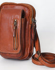 Spaghetti Western Swc210Cg Sling Vintage Handmade Drum Dyed Genuine European Cowhide Leather Women Bag Western Handbag Purse