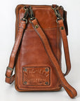Spaghetti Western Swc213Cg Sling Vintage Handmade Drum Dyed Genuine European Cowhide Leather Women Bag Western Handbag Purse