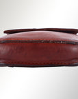 Spaghetti Western Swc214Cg Sling Vintage Handmade Drum Dyed Genuine European Cowhide Leather Women Bag Western Handbag Purse