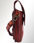Spaghetti Western Swc214Cg Sling Vintage Handmade Drum Dyed Genuine European Cowhide Leather Women Bag Western Handbag Purse