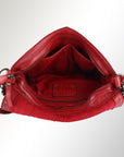 Spaghetti Western Swc174Rd Cross Body I Vintage Handmade Drum Dyed Genuine European Cowhide Leather Women Bag Western Handbag Purse