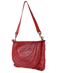 Spaghetti Western Swc174Rd Cross Body I Vintage Handmade Drum Dyed Genuine European Cowhide Leather Women Bag Western Handbag Purse
