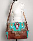 ADBG842D American Darling Hand Tooled Saddle Blanket Genuine Leather Women Bag Western Handbag Purse