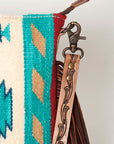 American Darling Hand Tooled Saddle Blanket Genuine Leather Women Bag Western Handbag Purse