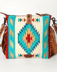 American Darling Hand Tooled Saddle Blanket Genuine Leather Women Bag Western Handbag Purse