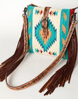 American Darling Hand Tooled Saddle Blanket Genuine Leather Women Bag Western Handbag Purse