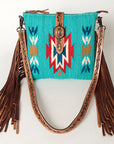 American Darling Hand Tooled Saddle Blanket Genuine Leather Women Bag Western Handbag Purse