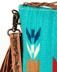 American Darling Hand Tooled Saddle Blanket Genuine Leather Women Bag Western Handbag Purse