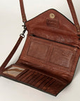 American Darling Hand Tooled Saddle Blanket Genuine Leather Women Bag Western Handbag Purse