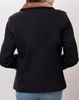 ADBZ014 Genuine leather Hand tooled hand carved Women Blazer dress jacket ladies Girl