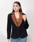 ADBZ015 Genuine leather Hand tooled hand carved Women Blazer dress jacket ladies Girl