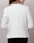 ADBZ016 Genuine leather Hand tooled hand carved Women Blazer dress jacket ladies Girl