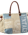 OHLAY KB327 TOTE Upcycled Canvas Genuine Leather women bag western handbag purse
