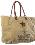 OHLAY KB334 TOTE Upcycled Canvas Genuine Leather women bag western handbag purse